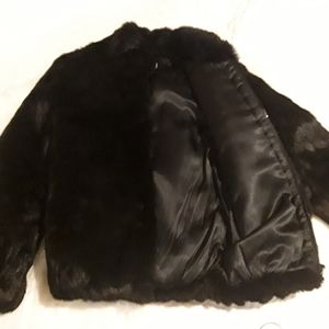 Xs black fur jacket